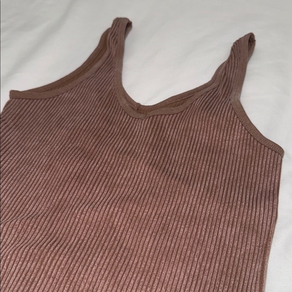 Brown Ribbed Bodysuit - Picture 7 of 7
